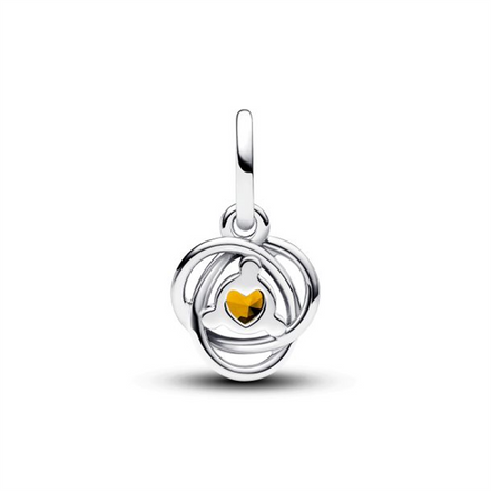Pandora Moments November Honey Eternity Circle Dangle Charm