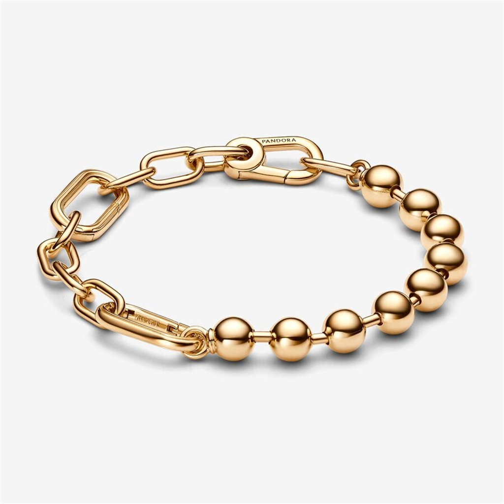 Pandora ME Metal Bead And Link Chain Bracelet Size 4