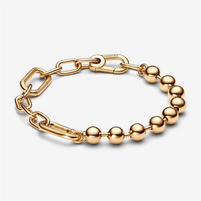 Pandora ME Metal Bead And Link Chain Bracelet Size 4
