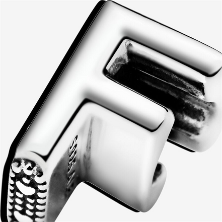 Pandora Moments Letter F Silver Charm