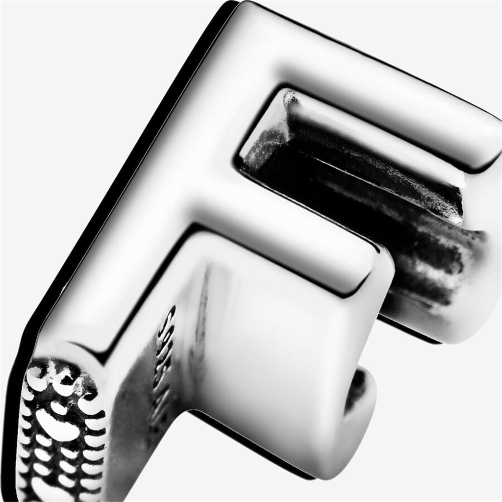 Pandora Moments Letter F Silver Charm