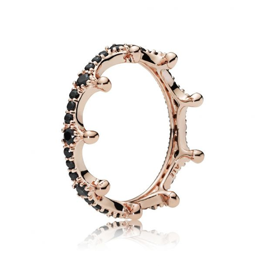 Pandora Moments Rose Enchanted Crown Ring Size 7