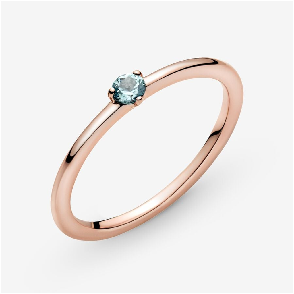 Pandora Timeless Light Blue Solitaire Ring Size 7.5