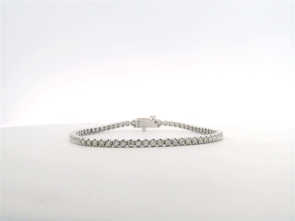 14K White Gold 2 CTW Diamond Tennis Bracelet