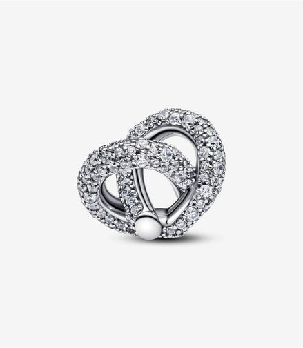 Pandora Moments Pavé Infinity Knot Heart Charm