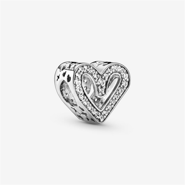 Pandora Timeless Sparkling Freehand Heart Charm