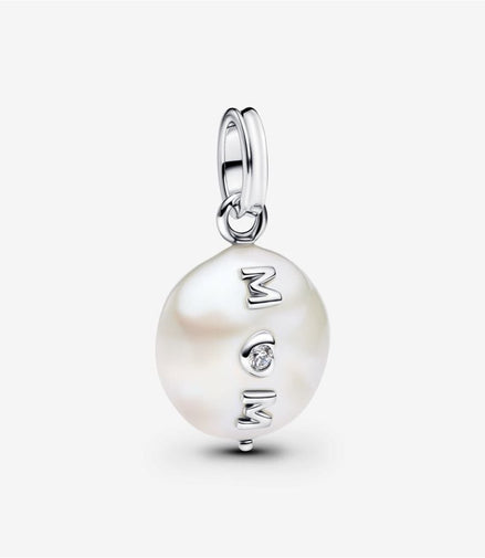 Pandora Moments Treated Freshwater Cultured Baroque Pearl Mom Dangle Charm