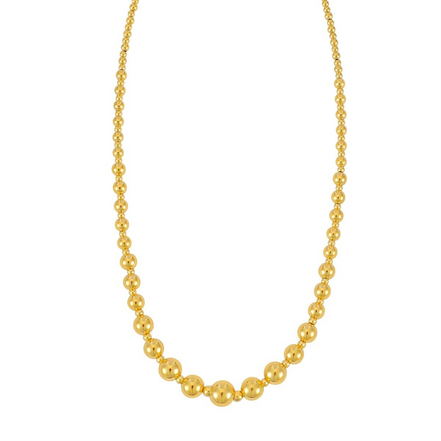 14K Gold Graduated Statement Pallina Necklace
