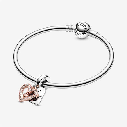 Pandora Moments Sparkling Freehand Heart Dangle Charm