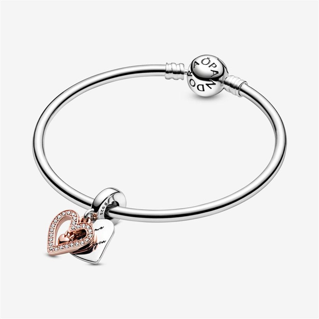 Pandora Moments Sparkling Freehand Heart Dangle Charm