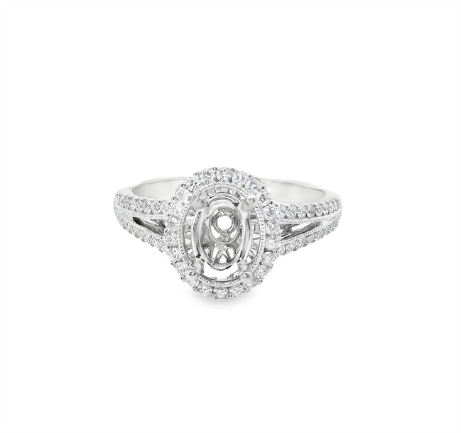 14Kw .50Ct Diamond Semimount Ring