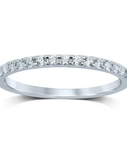 14K White Gold 0.25 CTW Diamond Band