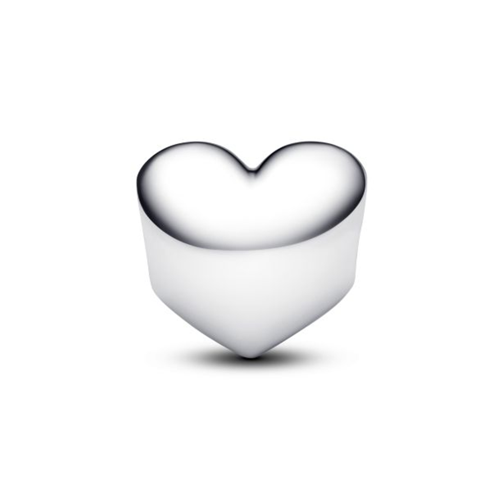 Pandora Engravable Pink Stone Heart Charm