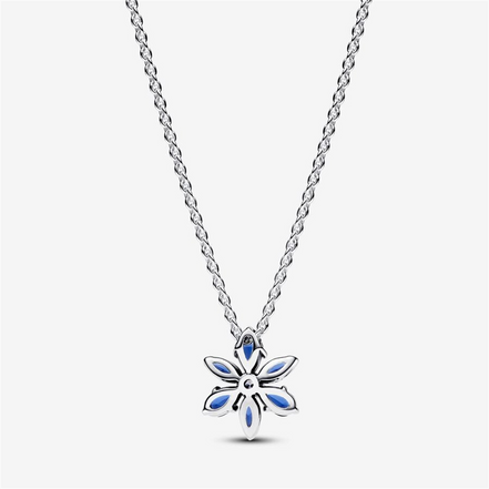 Pandora Timeless Sparkling Blue Herbarium Cluster Pendant Necklace 45 cm