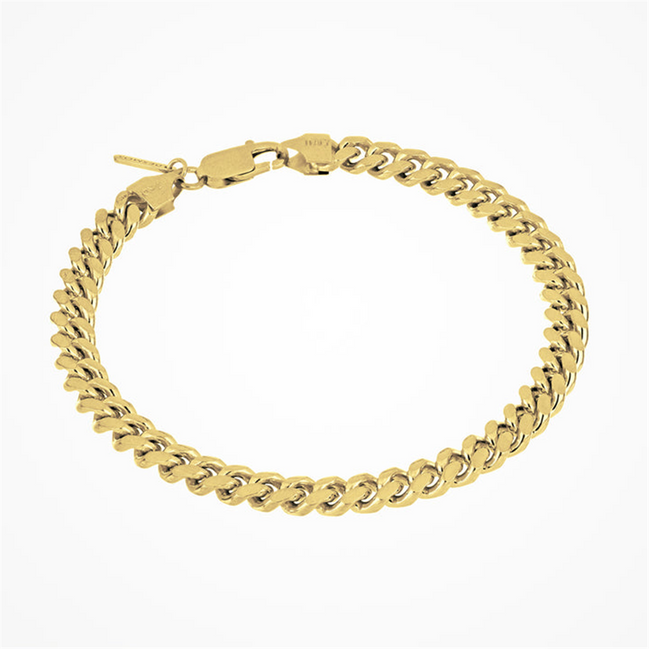 Desmos Men's 18K Gold Plated Bombe Bracelet 8"