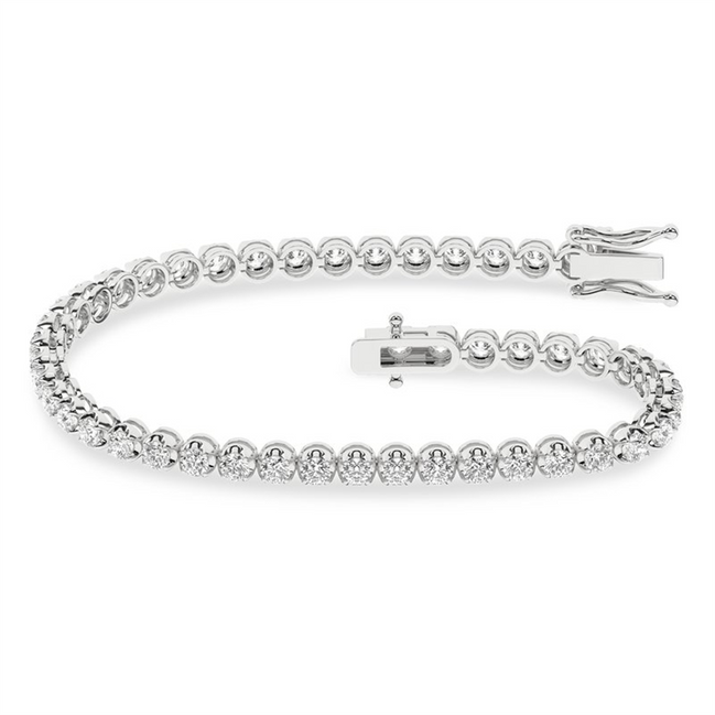 Revelation 14K White Gold 3 CTW Lab Grown Diamond Tennis Bracelet