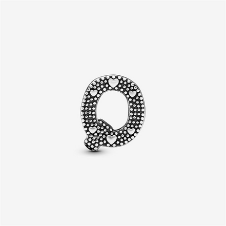 Pandora Moments Letter Q Silver Charm