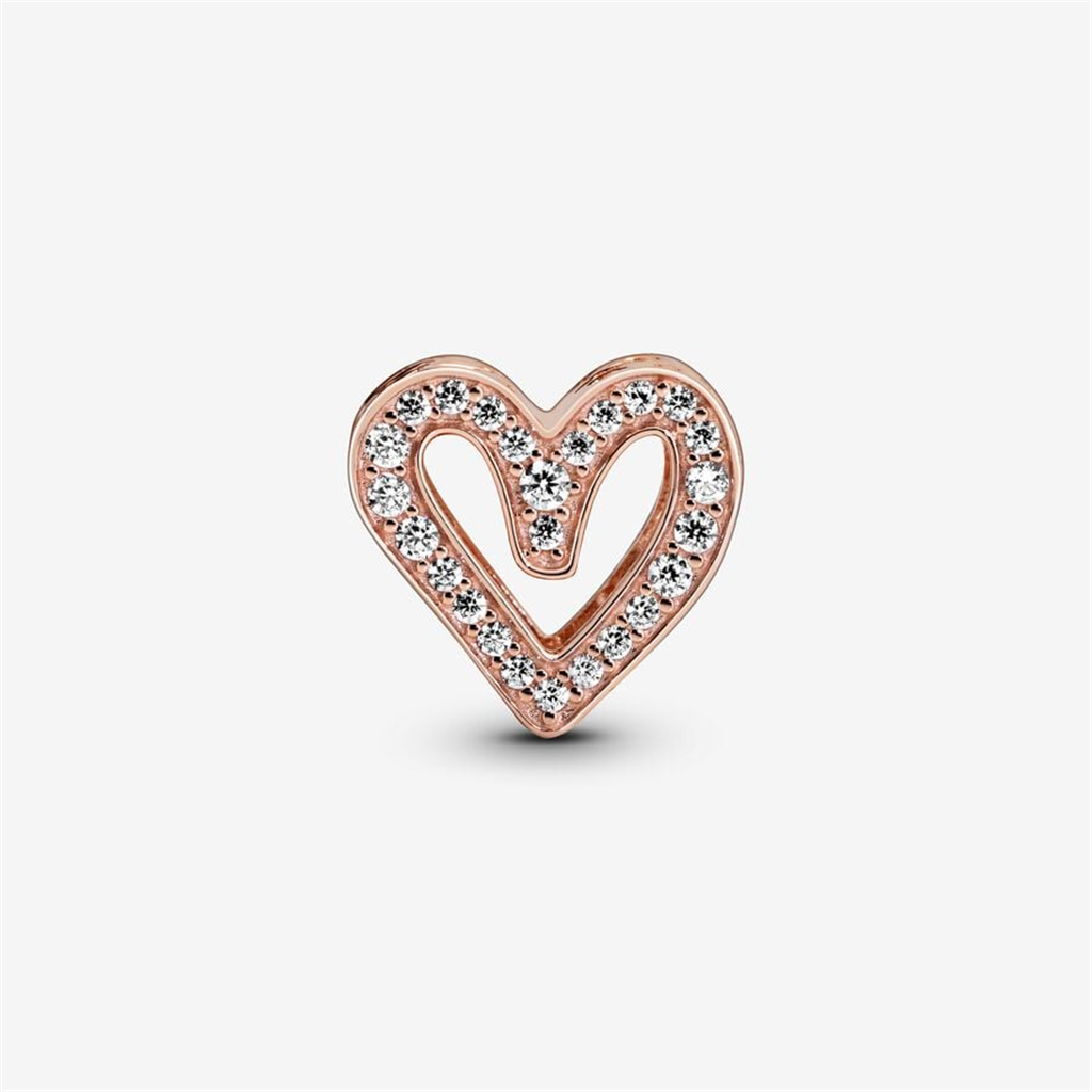 Pandora Moments Sparkling Freehand Heart Charm