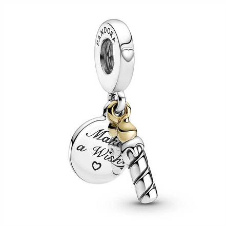 Two-Tone Birthday Candle Dangle Charm