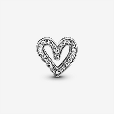 Pandora Timeless Sparkling Freehand Heart Charm