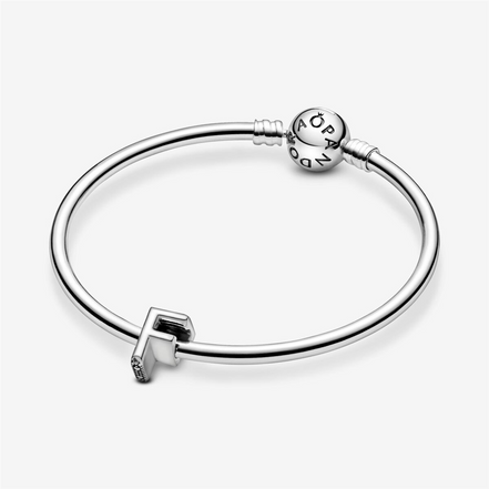 Pandora Moments Letter F Silver Charm