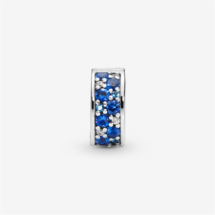 Pandora Moments Blue Pavé Clip Charm