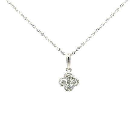 0.29 Ctw Diamond (7.35Mm/Diameter) Pendant Necklace