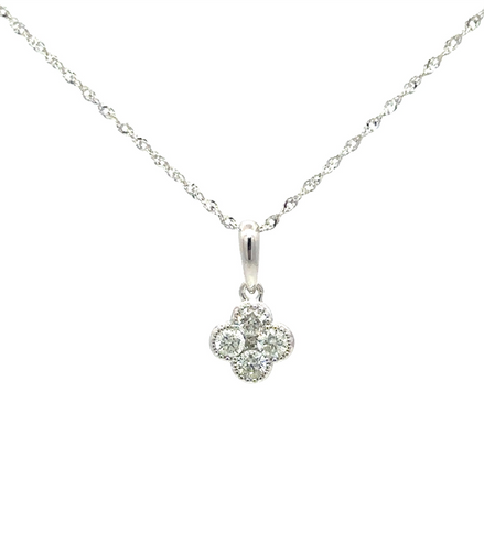 0.29 Ctw Diamond (7.35Mm/Diameter) Pendant Necklace