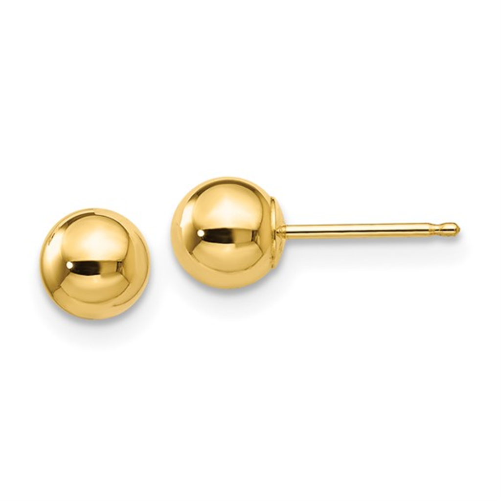 14Ky 5Mm Ball Post Earring