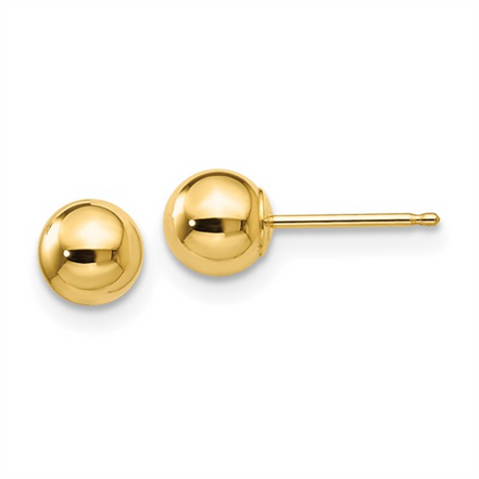 14Ky 5Mm Ball Post Earring