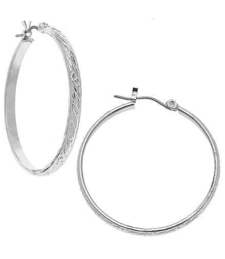 Susan Shaw Silver Dainty Garden Hoops