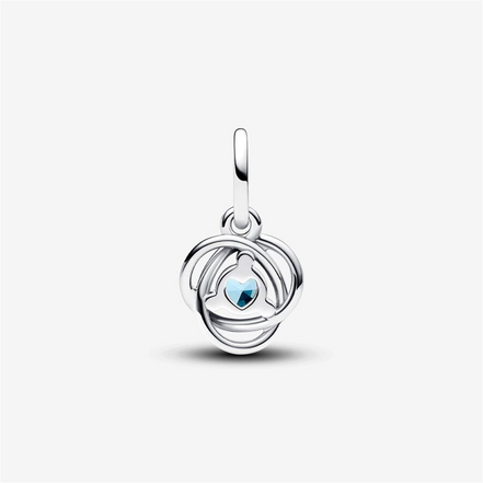 Pandora Moments March Sea Aqua Blue Eternity Circle Dangle Charm