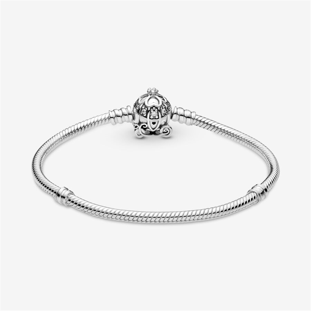 Pandora Disney Cinderella Pumpkin Coach Clasp Pandora Moments Bracelet Size 18