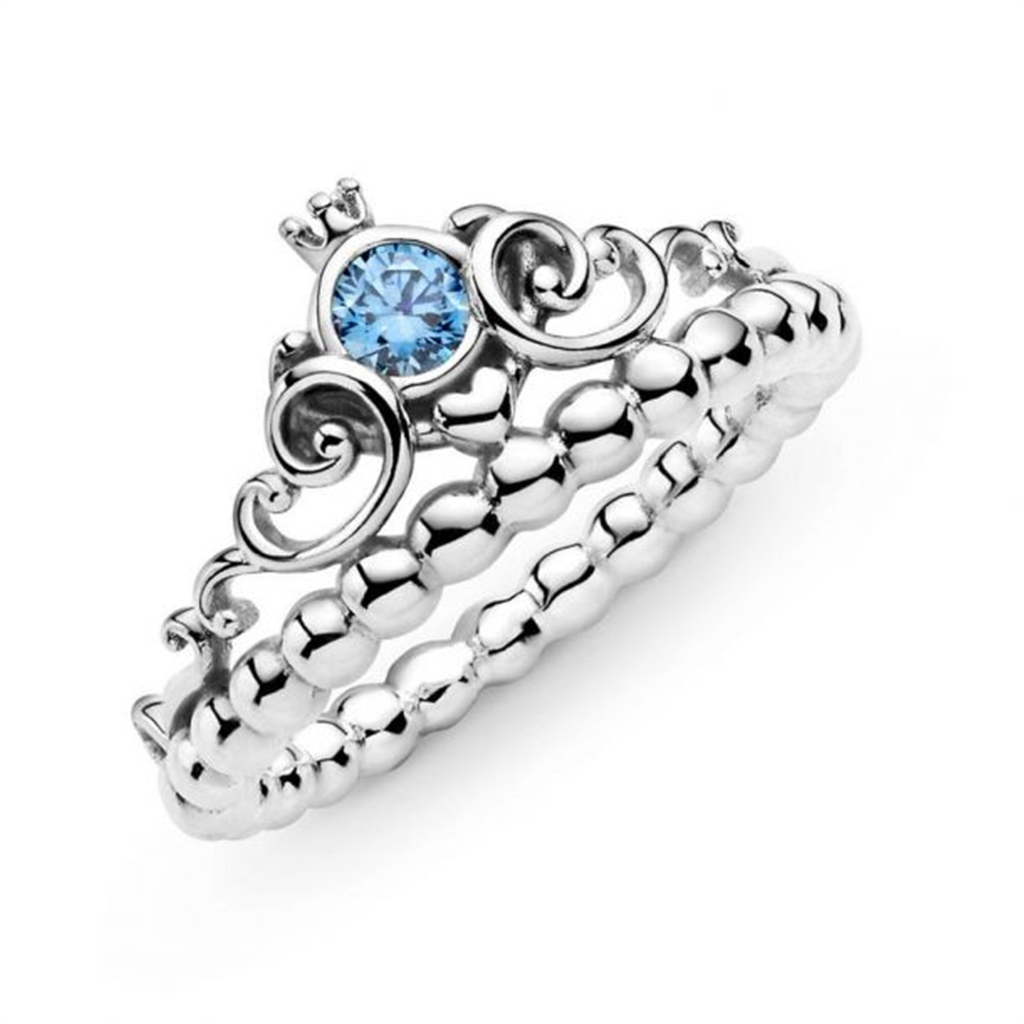 Pandora - Disney, Cinderella Blue Tiara Ring Size 6