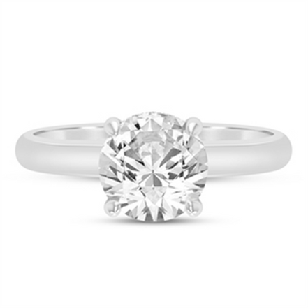 14k White Gold 2 CTW Round Diamond Semi-Mount Engagement Ring