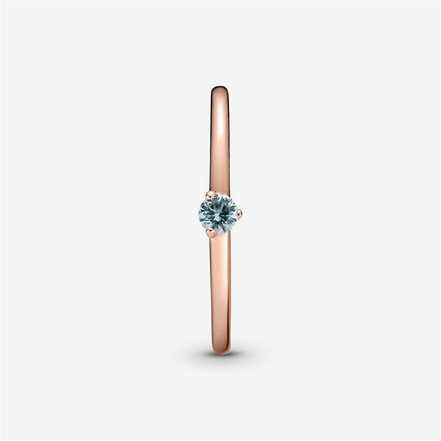 Pandora Timeless Light Blue Solitaire Ring Size 7.5
