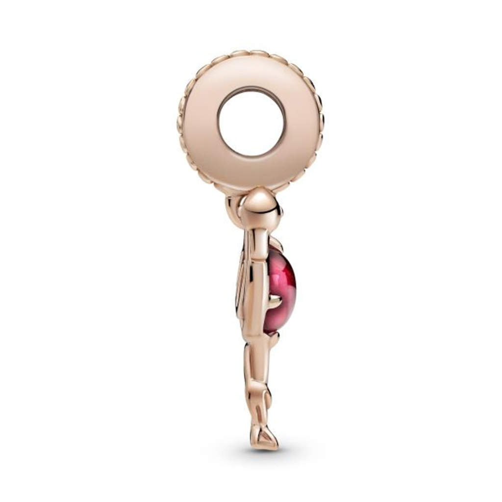 Pandora Pink Murano Glass Flamingo Dan, Rose Gold-Platedgle Charm