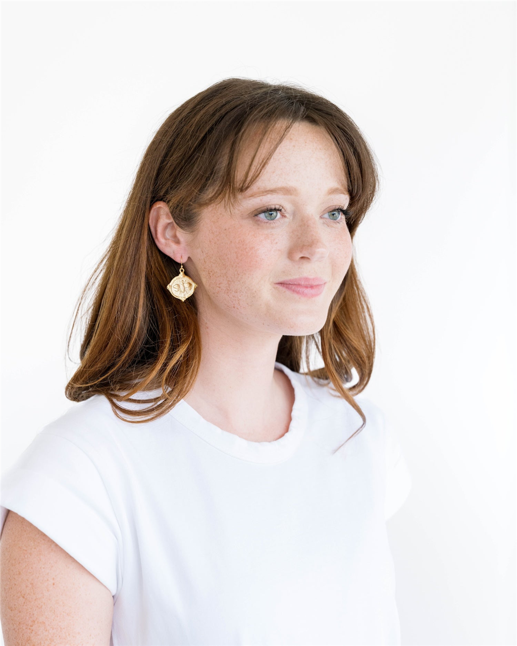 Susan Shaw Bee Intaglio Dangle Earrings