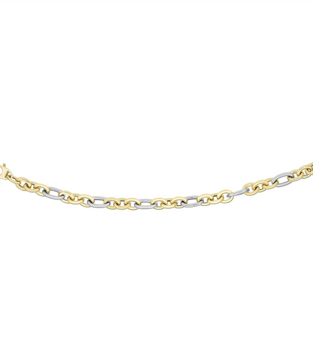 14K Gold Alternating Three Plus One Heritage Link Bracelet