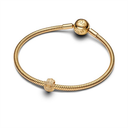 Pandora Textured Hamsa Hand Gold-Plated Mini Charm
