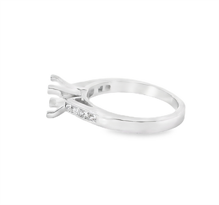 14K White Gold 0.30 CTW Diamond Semi-Mount Engagement Ring