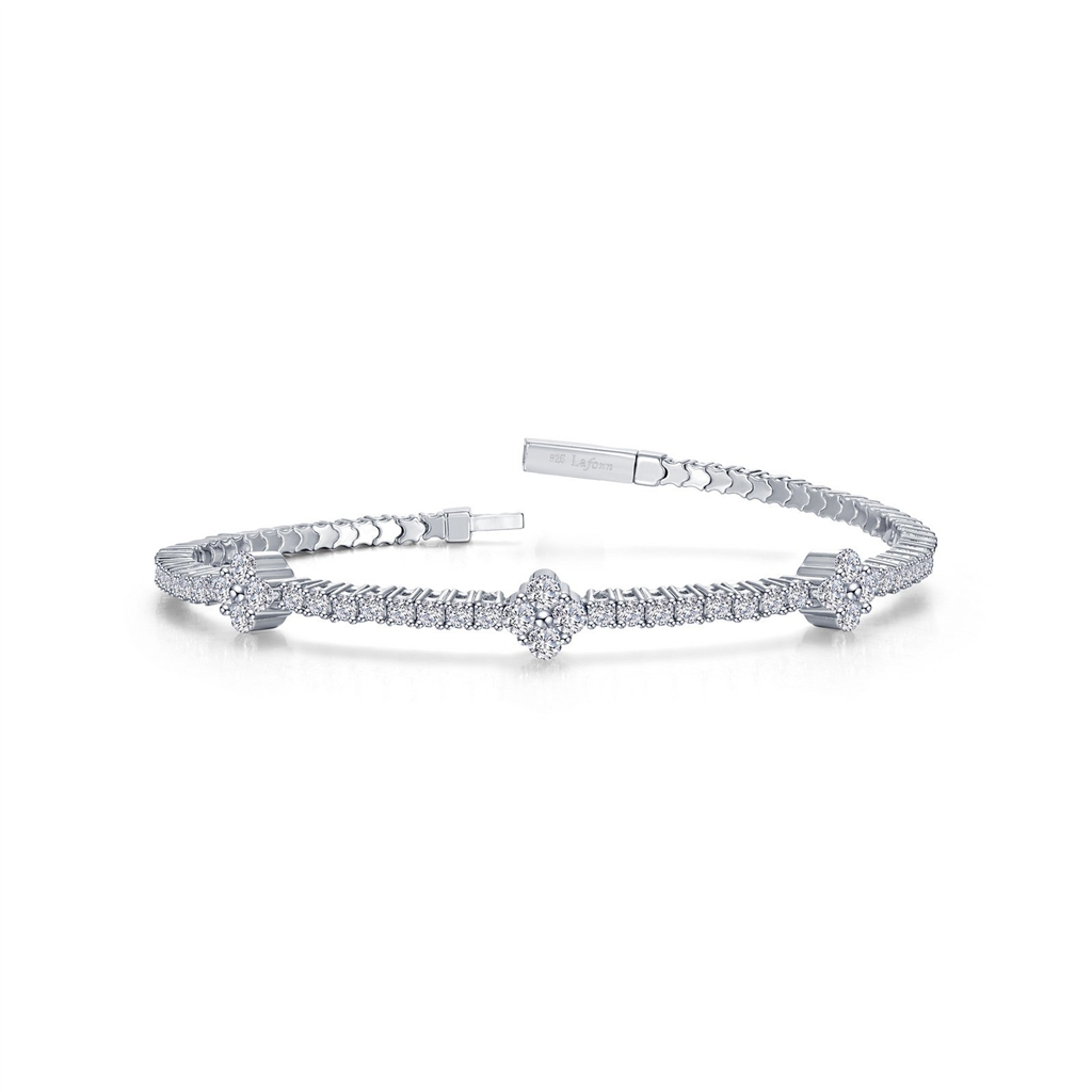 Lafonn 2.45 Simulated Diamond Station Flexible Tennis Bracelet