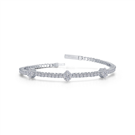 Lafonn 2.45 Simulated Diamond Station Flexible Tennis Bracelet