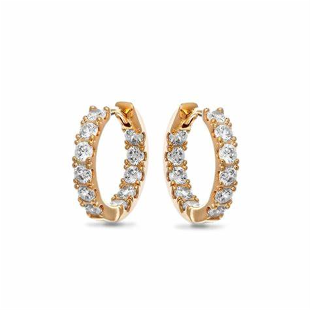 Pandora Timeless Sparkling Row Eternity Hoop Earrings