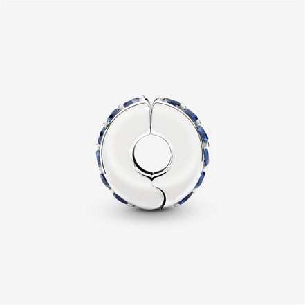 Pandora Moments Blue Sparkle Clip Charm