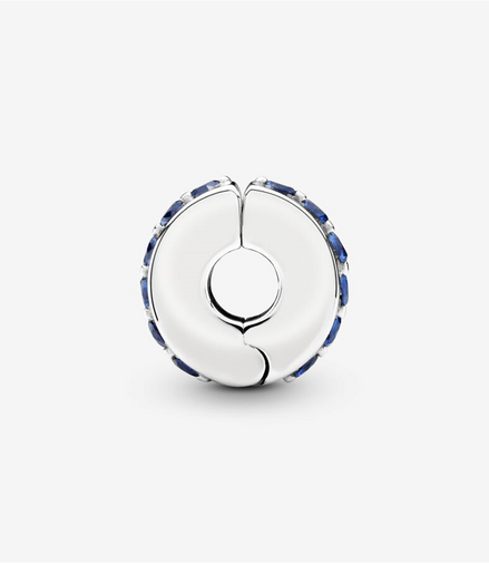 Pandora Moments Blue Sparkle Clip Charm