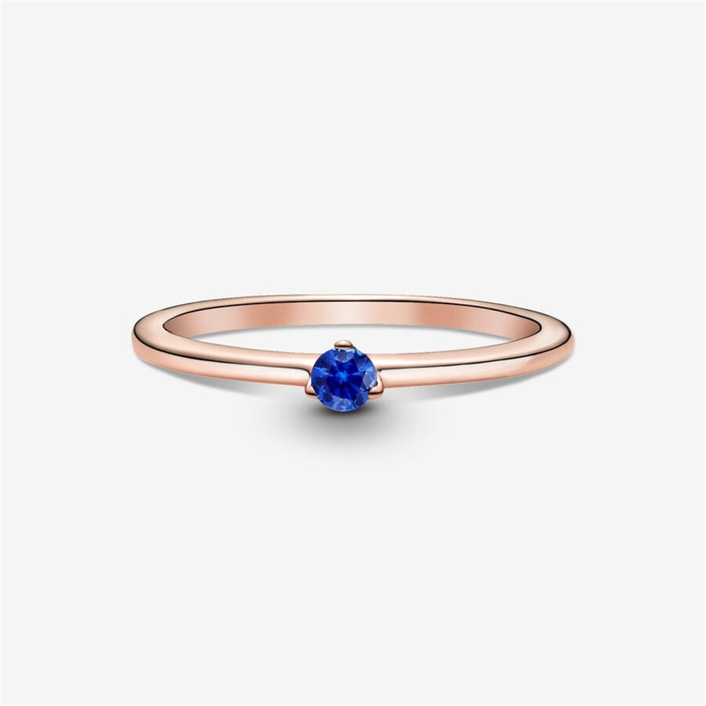 Pandora Timelesss Stellar Blue Solitaire Ring Size 6