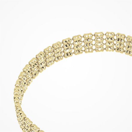 Desmos 18K Gold Plated Infinity 4 Row Bracelet 7"