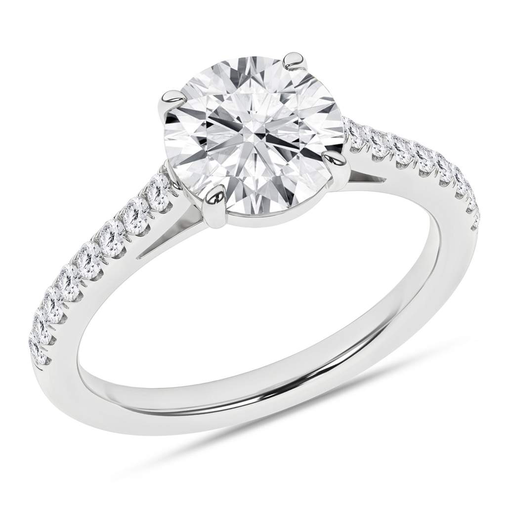Revelation 14K Gold 2.25 CT Classic Round Lab Grown Diamond Engagement Ring