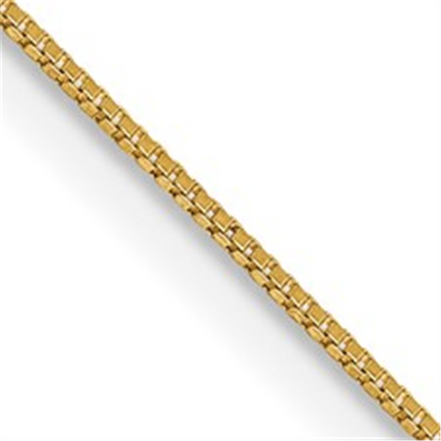 14K Yellow Gold Box Chain 18"